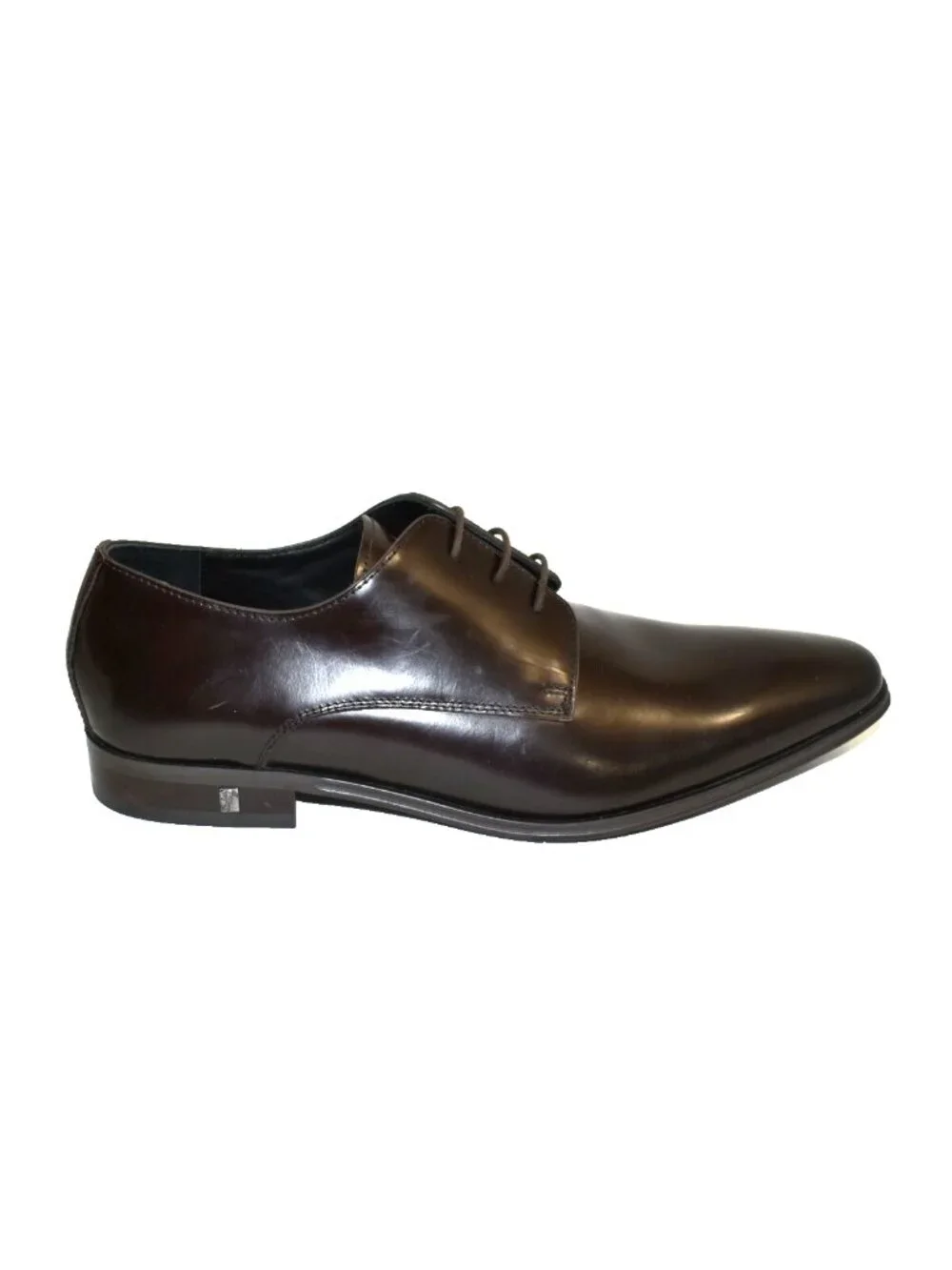 New Versace Collection Scarpe Leather Derby Shoe Dark Brown Size 11.5 DD25
